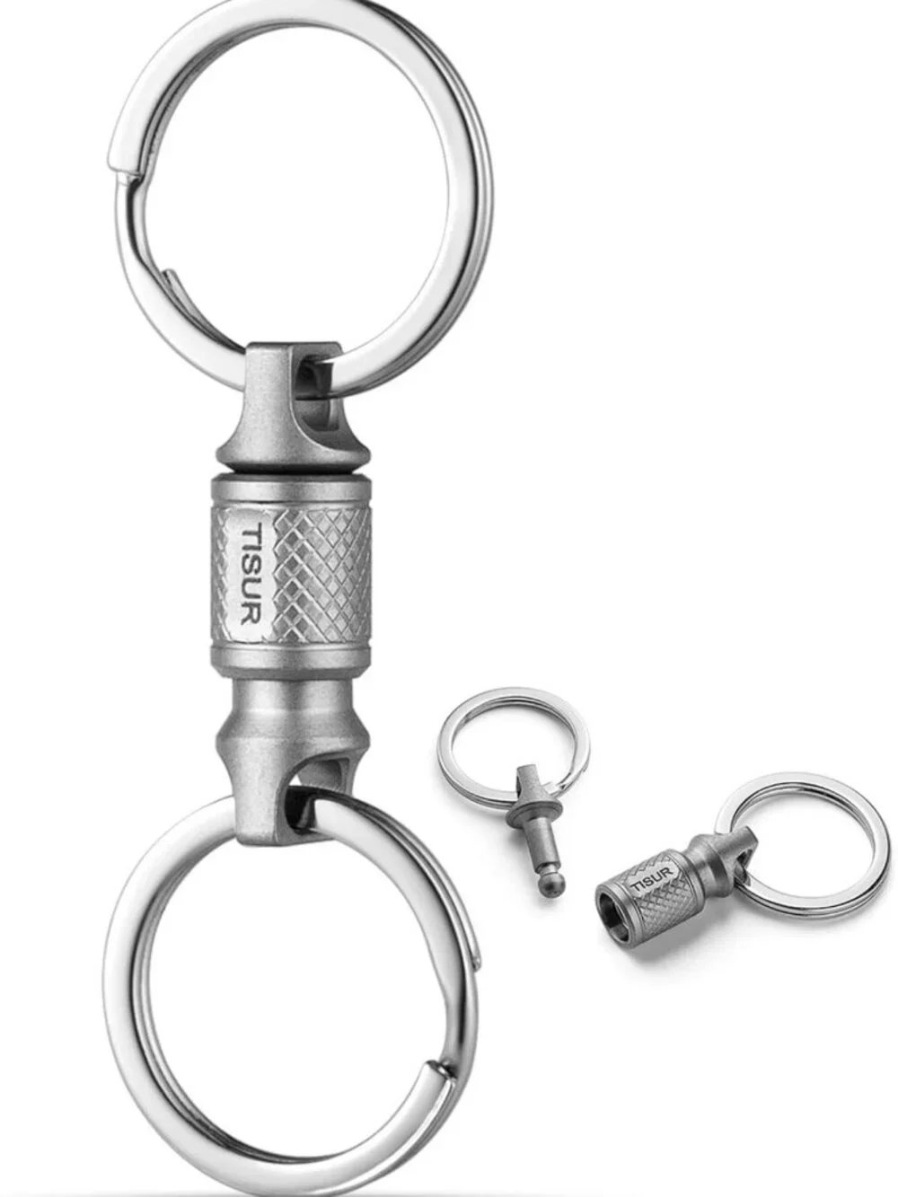 Detachable Titanium Quick Release Keychain - Lightweight, Durable Key Ring